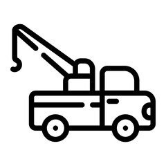 Crane Truck line icon