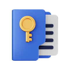 Fototapete - folder and file 3d icon illustration