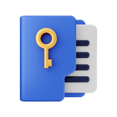Fototapete - folder and file 3d icon illustration