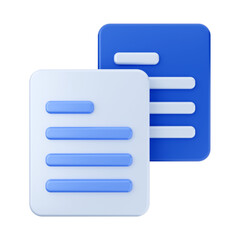 Fototapete - folder and file 3d icon illustration