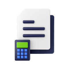 Fototapete - folder and file 3d icon illustration
