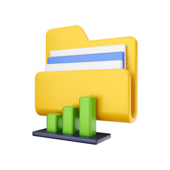 Fototapete - folder and file 3d icon illustration