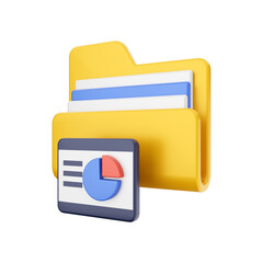 Fototapete - folder and file 3d icon illustration