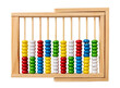 School abacus isolated transparent background. Basic Maths tool for kids top view	. PNG