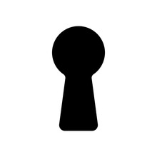 Black Key Hole Icon Vector Illustration For Apps And Websites
