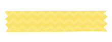 Yellow Chevron Patterned Paper Decoration Tape. Flat Vector Illustration.