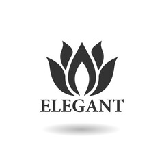 Canvas Print - Lotus elegant logo with shadow