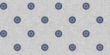 Seamless Christmas Snowflake Woven Linen Pattern. Two Tone Seasonal Farmhouse Blue Frost Background. Holiday Textile For French Xmas Snow Repeat.