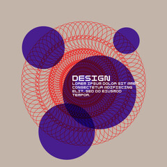Poster - Vector abstract background with dynamic waves and lines.