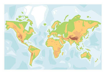  Simplified physical map of World