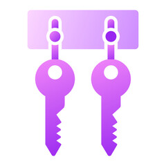 Canvas Print - Key Hook Icon