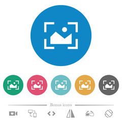 Sticker - Camera landscape mode flat round icons