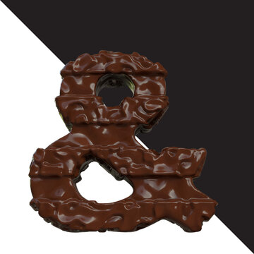 Symbol made of chocolate 3d