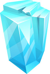 Poster - Ice crystal, vector iceberg, glacier, floe, lump