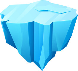 Poster - Ice crystal, blue iced floe with slippery surface