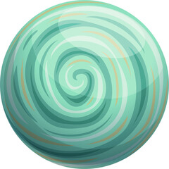 Poster - Cartoon eco planet of green ways, fiction world