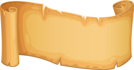 Wall Mural - papyrus torn parchment scroll, paper manuscript