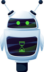 Poster - Cartoon robot or cyborg, vector bot ai character