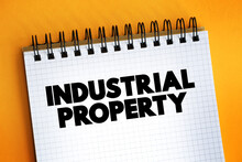 Industrial Property Text On Notepad, Concept Background.