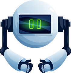 Aufkleber - Chatbot virtual AI service support robot chat bot