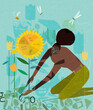 © IKON Images - Woman growing retirement fund flowers
