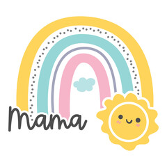 Wall Mural - mama rainbow