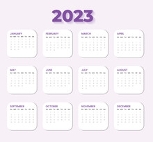 Wall Calendar 2023 Design, Flat 2023 Calendar Template,Minimalist Inspirational Photos Monthy Nature Calendar	
