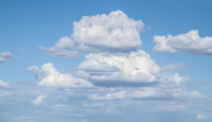 Wall Mural - Sky with white clouds, natural background