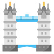London bridge landmark england  building - flat icon