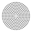 Abstract black dot circle icon. Halftone dots circle illustration
