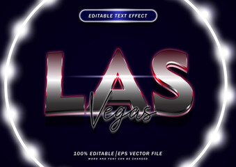 Poster - Las vegas text style effect editable