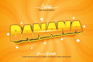 Poster - Banana Fruit Editable Text Style Effect