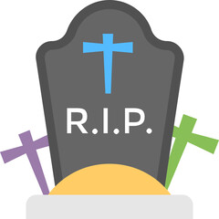 Poster - Graveyard Flat Icons