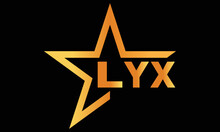 LYX Golden Luxury Star Icon Three Letter Logo Design Vector Template. Royal Logo | Luxury Logo | Jewelry Logo | Premium Logo | Iconic Logo | Victoria Logo |