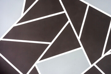 Wall Mural - Abstract background of brown and gray geometric shapes