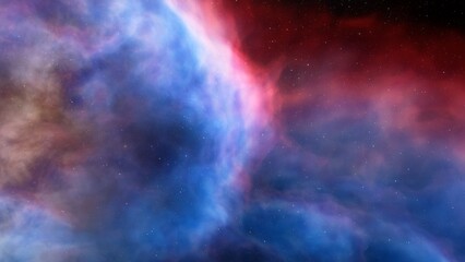 Deep space nebula with stars. Bright and vibrant Multicolor Starfield Infinite space outer space background with nebulas and stars. Star clusters, nebula outer space background 3d render
