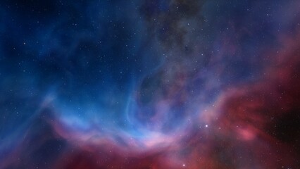  Deep space nebula with stars. Bright and vibrant Multicolor Starfield Infinite space outer space background with nebulas and stars. Star clusters, nebula outer space background 3d render
