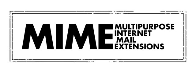 Poster - mime multipurpose internet mail extensions - internet standard that extends the format of email mess