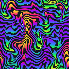 Psychedelic lines. Seamless pattern