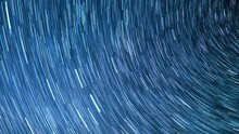 Startrails Of Milky Way Galaxy Northwest Sky Spring Season Astrophotography Time Lapse