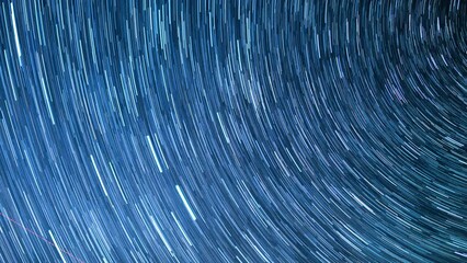 startrails of milky way galaxy northwest sky spring season astrophotography time lapse