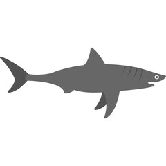 Sticker - Shark Vector Icon 