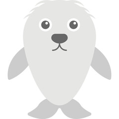 Sticker - Harbor Seal Vector Icon 