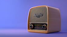 3d Rendered Vintage Wooden Radio  (original Design)