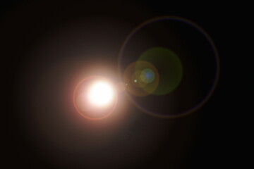 Wall Mural - blur full moon cover by spreading cloud with light flare in night