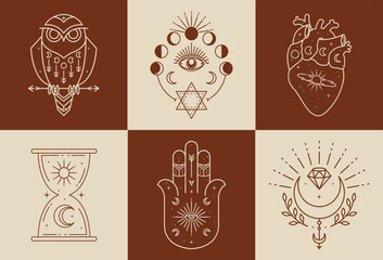 Wall Mural - Mystical and celestial illustration