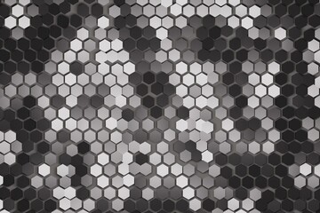 Poster - Honeycomb, abstract color grey background, 3D rendering
