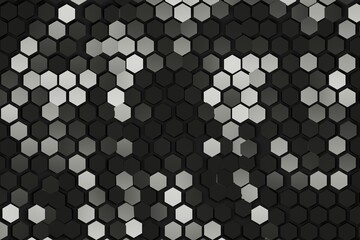 Poster - Honeycomb, abstract color grey background, 3D rendering
