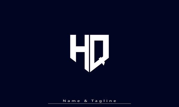 Alphabet letters Initials Monogram logo HQ , QH