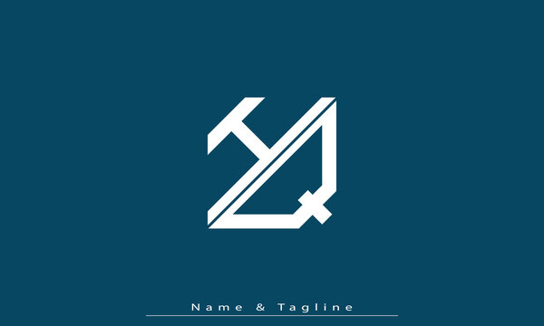 Alphabet letters Initials Monogram logo HQ , QH